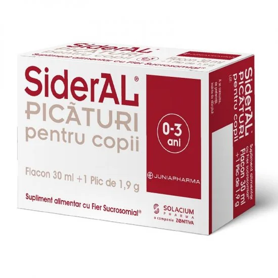 Sideral Picaturi pentru copii 30 ml +1 plic 1,9 g