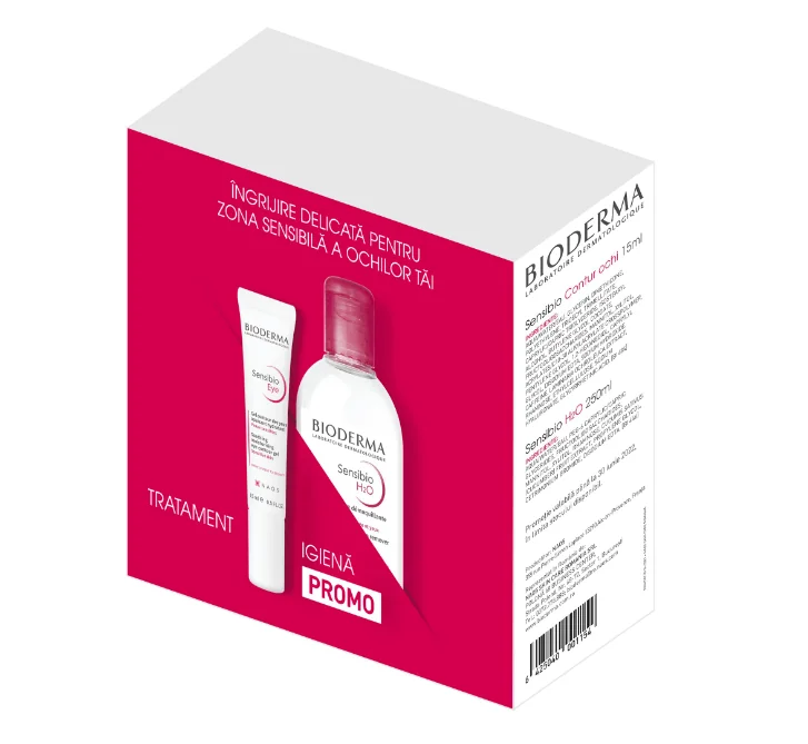 Bioderma Pachet Sensibio H2O 250 ml + Sensibio contur ochi 15 ml