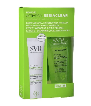 Svr Pachet Sebiaclear Active gel corrector 40 ml + Sebiaclear gel spumant 55 ml