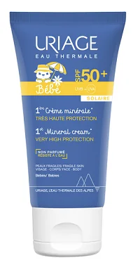 Uriage 1-ER Bebe Crema minerala pentru protectie solara SPF50 50 ml