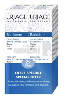 Uriage Pachet  Bariederm balsam buze 15 ml +15 ml