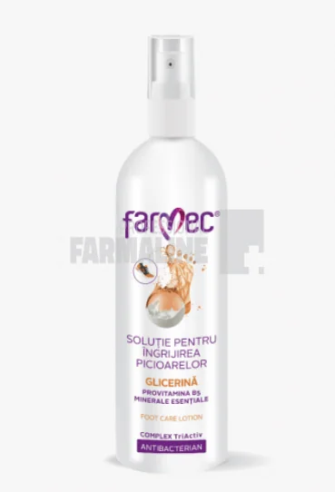 Farmec Solutie ingrijire picioare cu glicerina, provitamina B5 si minerale esentiale 200 ml