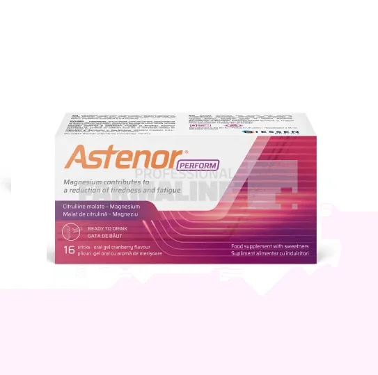 Astenor Perform Gel oral cu aroma de merisoare 16 plicuri