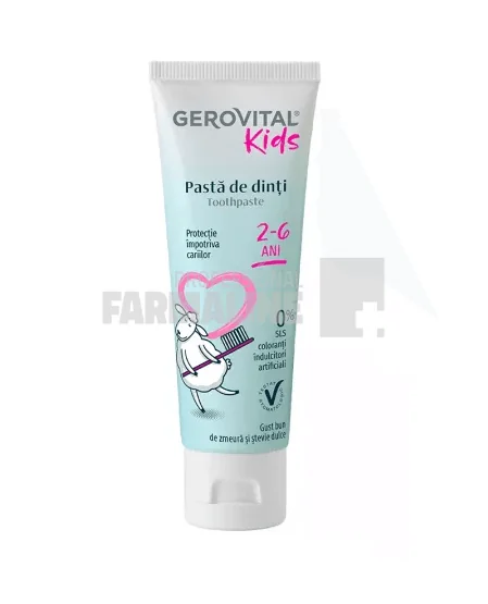 Gerovital Kids Pasta de dinti pentru copii 2 - 6 ani 50 ml
