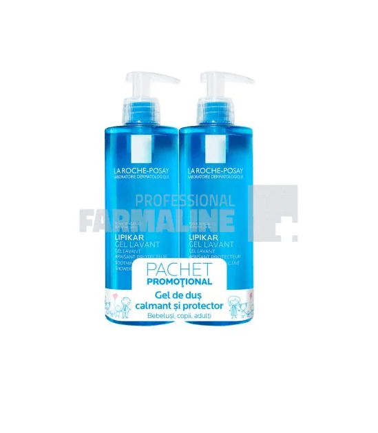 La Roche Posay Pk Lipikar Gel lavant 400 ml + 400 ml + Lipikar Baume Light AP+M 15 ml