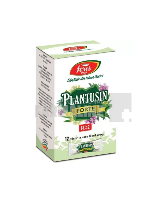 Fares Plantusin Forte Sirop tuse 12 plicuri x 10 ml