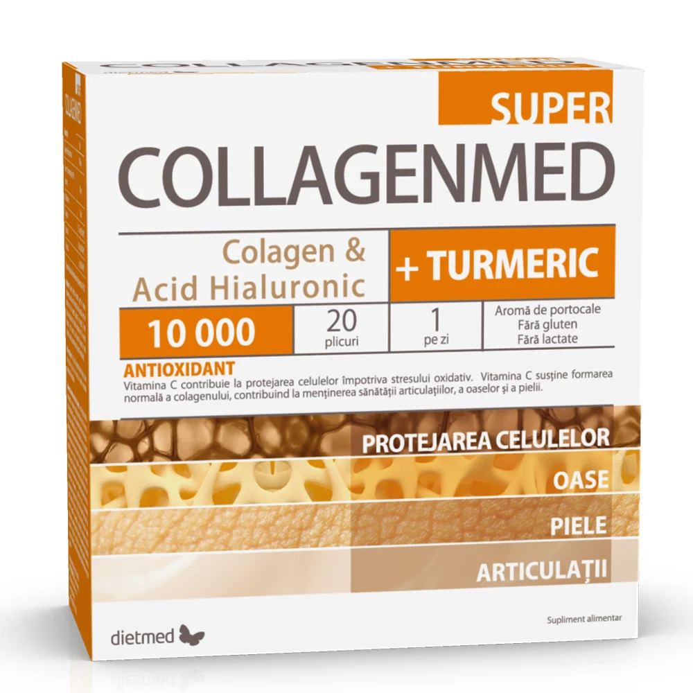CollagenMed Super 10.000 + Turmeric 20 plicuri