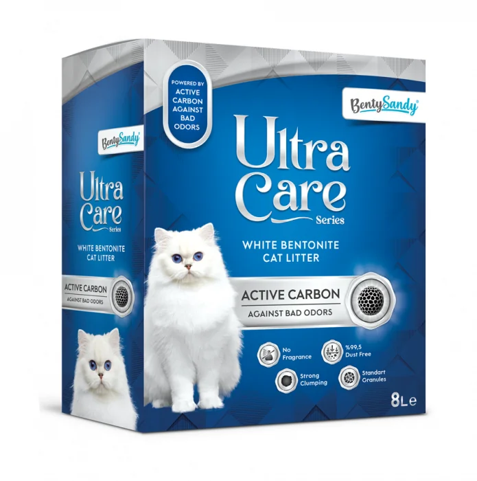 Asternut Igienic Ultra Care Carbon Activ pentru Pisici, 8 L
