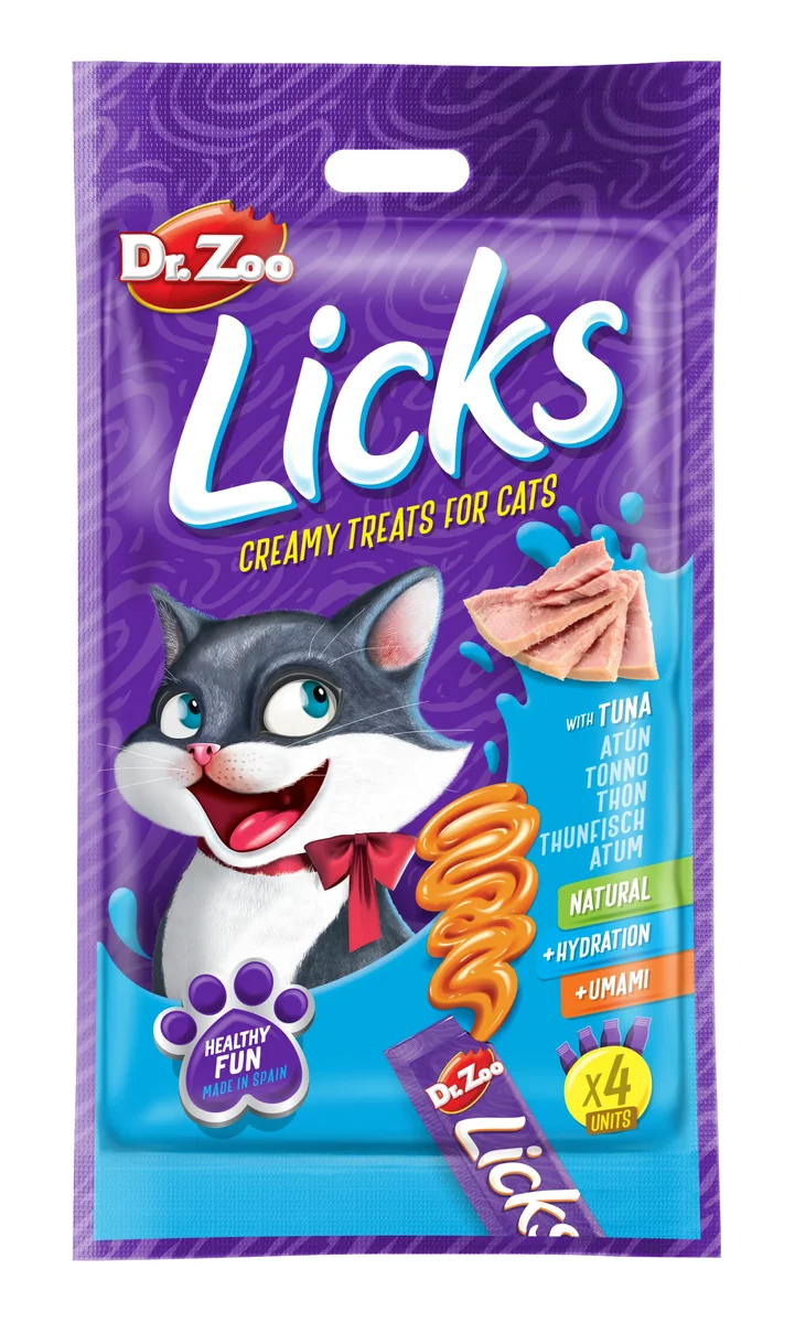 Dr Zoo Licks, recompense pisici, Ton, 4x15 g