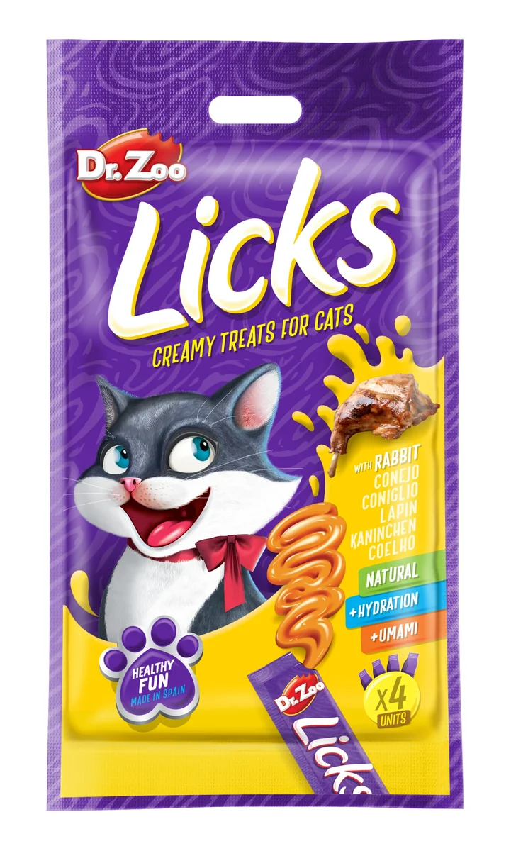 Dr Zoo Licks, recompense pisici, Iepure, 4x15 g