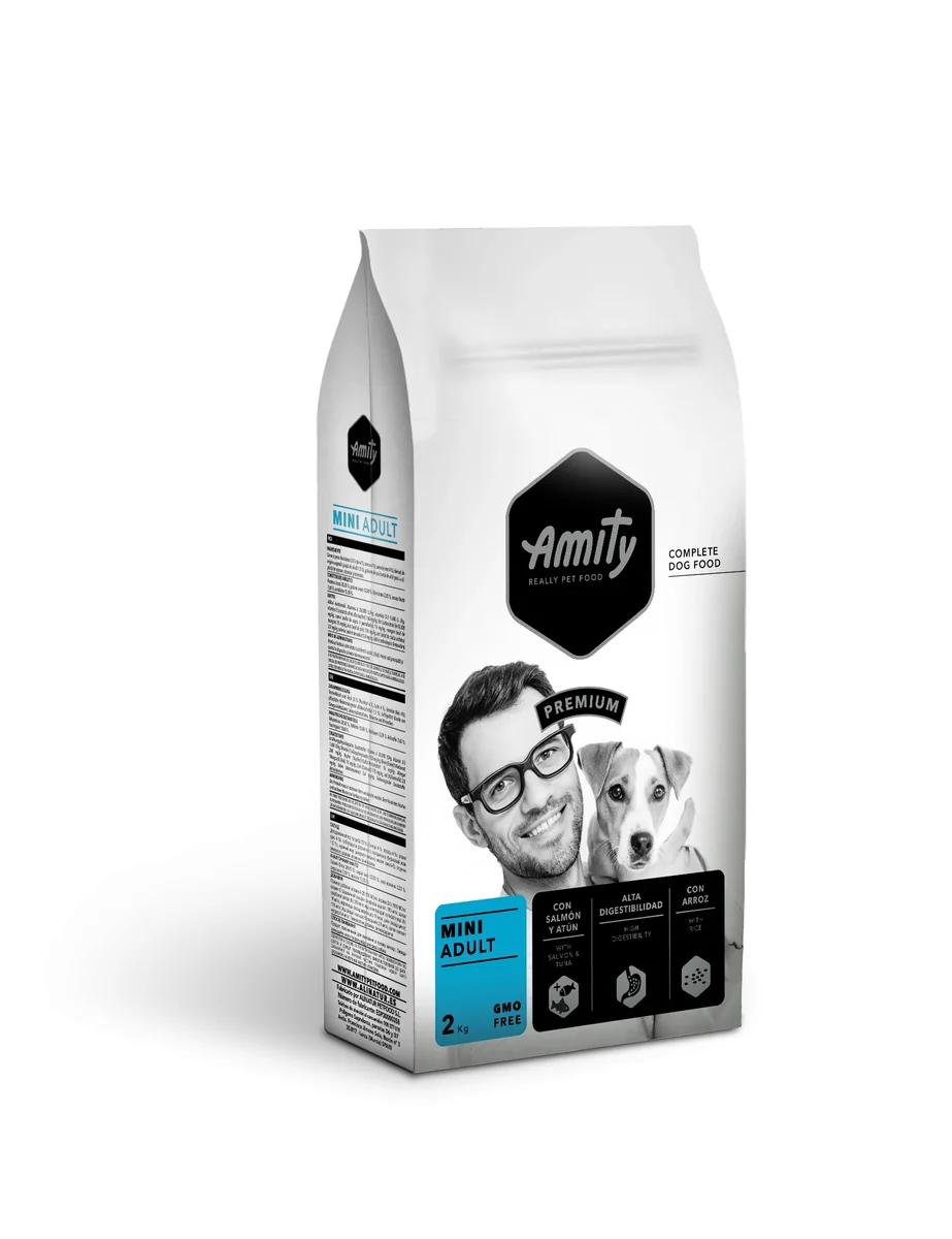 Hrana Uscata Caini, Amity Premium Adult Mini, Somon si Ton, 2 kg