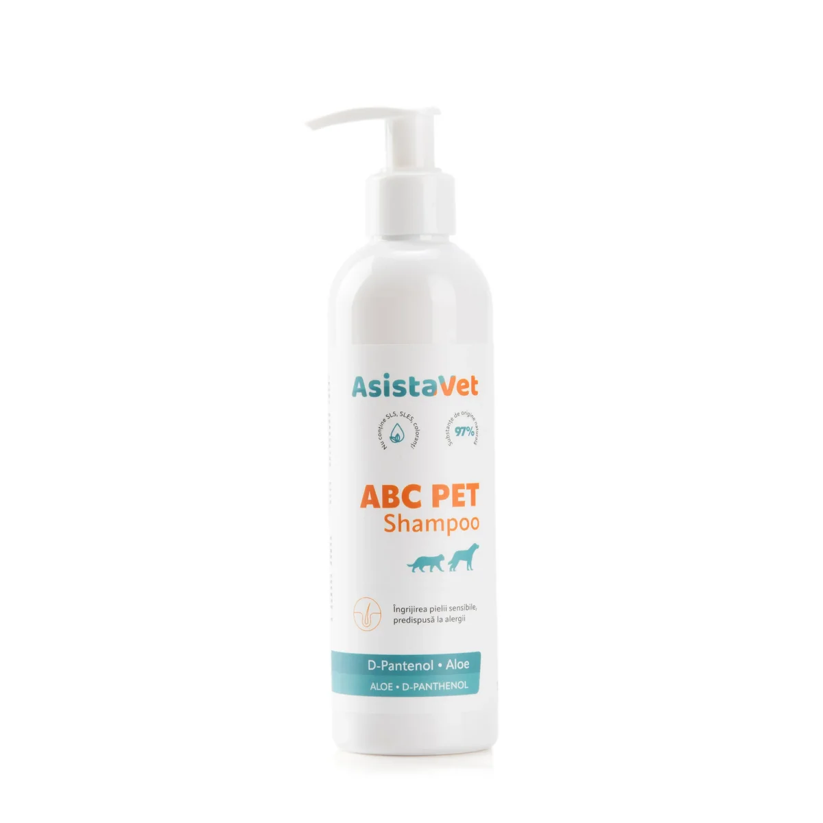 Sampon Hidratant si Hipoalergenic ABC PET, AsistaVet, 250 ml