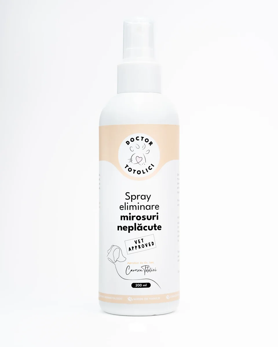Spray eliminare mirosuri neplacute cu miros de vanilie Doctor Totolici, 200 ml