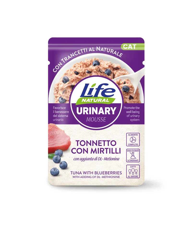 Hrana Umeda Pisici, Life Natural Urinary Mousse Ton si Afine, 70 g