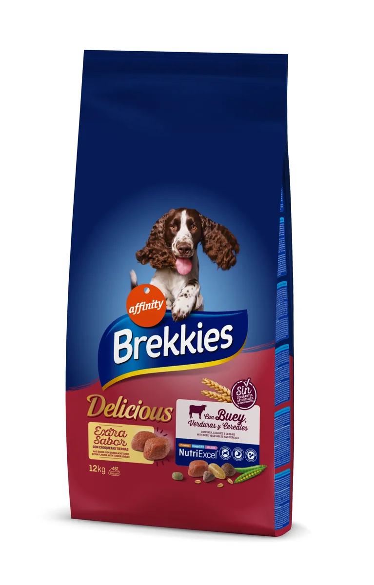 Hrana uscata caini, Brekkies Dog Delicious Vita, 12 kg