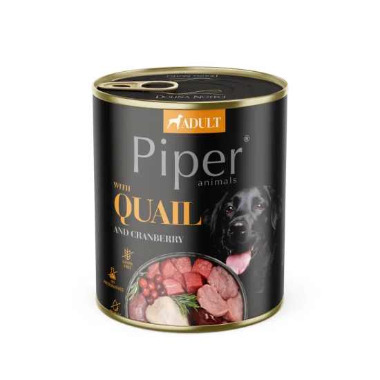 Piper Adult Dog, Prepelita si Merisoare, 800 g