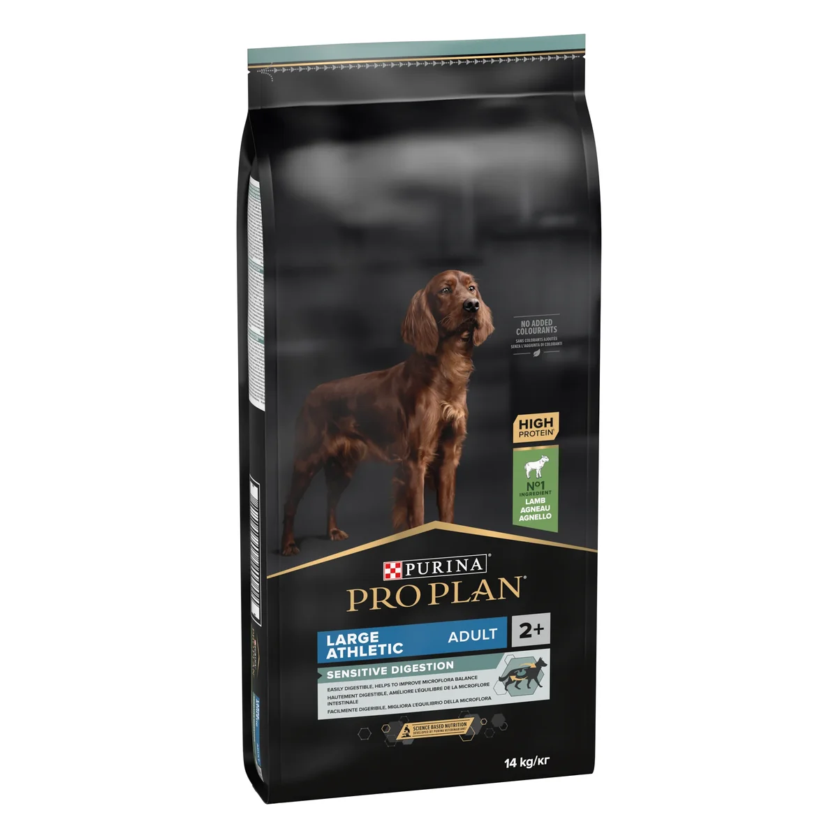 PURINA PRO PLAN ADULT Sensitive Digestion, Talie Mare Atletică, Miel, 14 kg