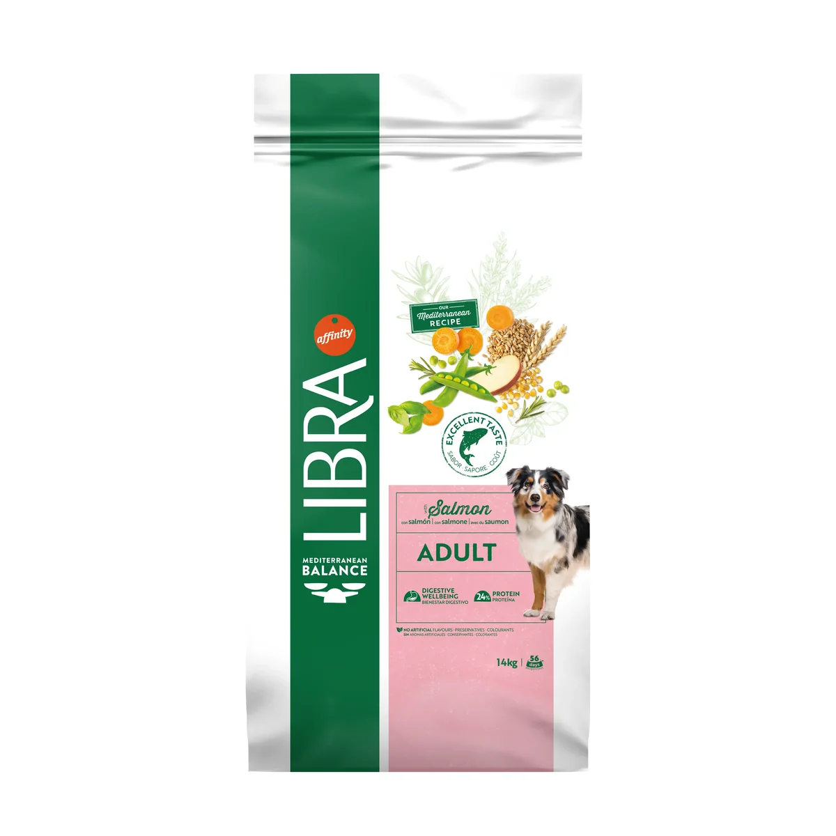 Hrana Uscata Caini Adulti, Libra Dog Adult Medium-Maxi, Somon, 14 kg