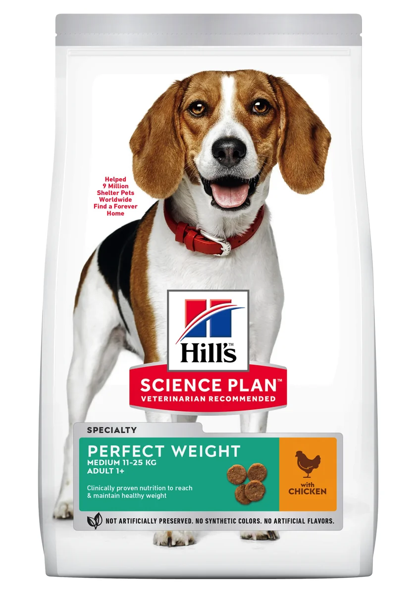 Hill's Science Plan Canine Adult Perfect Weight Medium Chicken, 12 kg