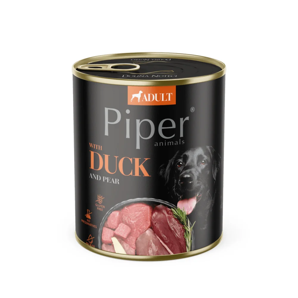 Piper Adult Dog, Carne de Rata si Pere, 800 g