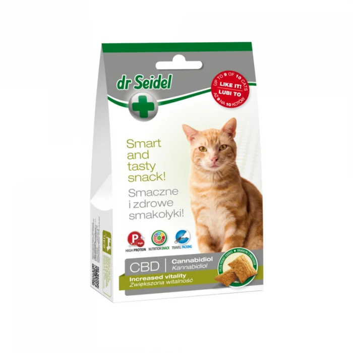 Snack pentru vitalitate crescuta, Dr. Seidel, pentru pisici, (cu CBD), 50 g