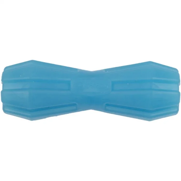 Jucarie in forma de Gantera cu Gaura din cauciuc termoplastic, multicolor, 15 cm