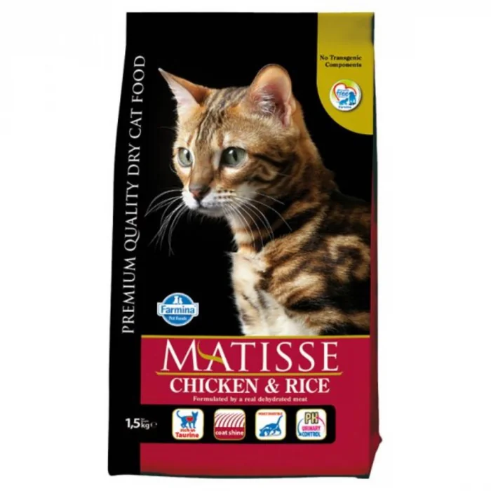Matisse hrana uscata pentru pisici cu pui si orez 1,5 kg