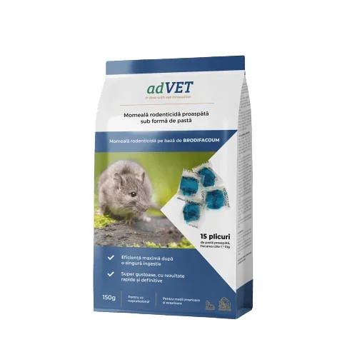 Brodifacoum - momeala raticida pentru soareci, 150 g