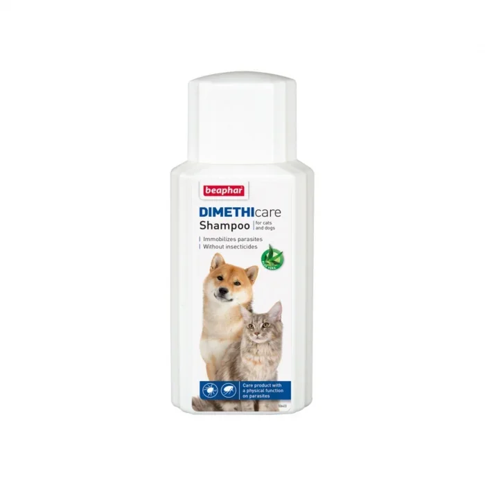 Sampon antiparazitar dimethicare pentru caini si pisici beaphar 200ml