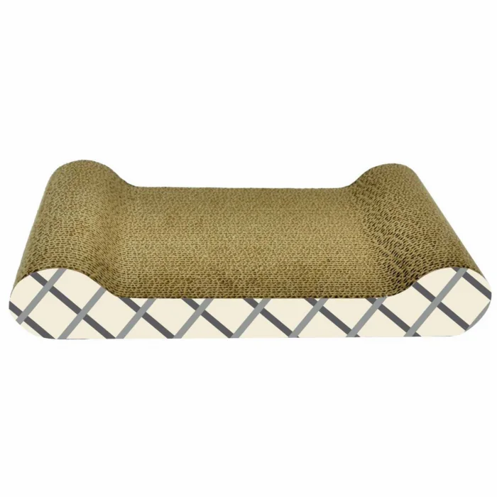 Carton de zgariat pentru pisici, model carouri, 38.1 A 22.22 A 7.62 cm, Multicolor