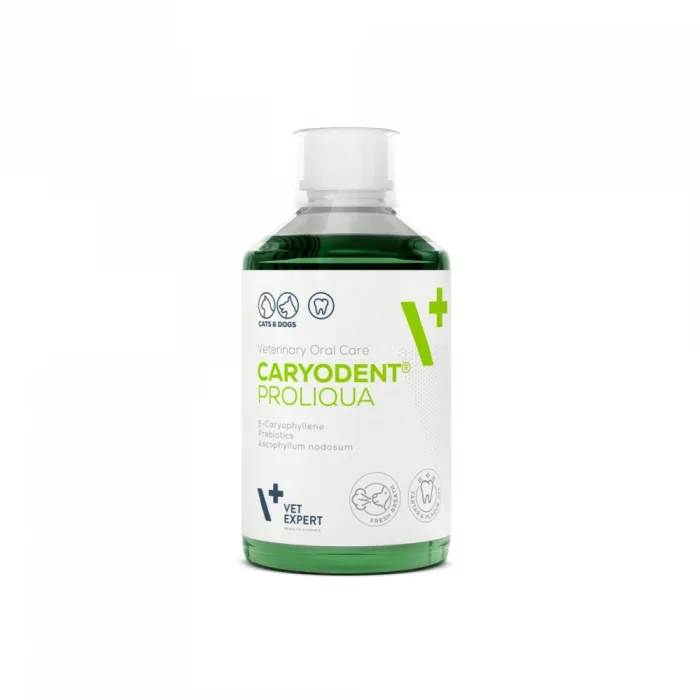 Aditiv pentru apa, pentru igiena orala zilnica a cainilor si pisicilor Caryodent Proliqua Vet Expert, 250ml
