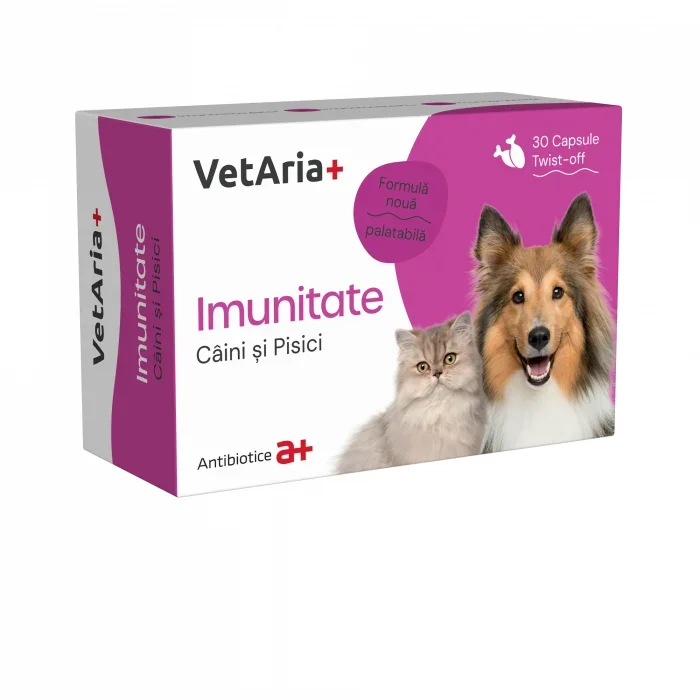 Supliment VetAria+ Imunitate, 30 capsule Twist-Off