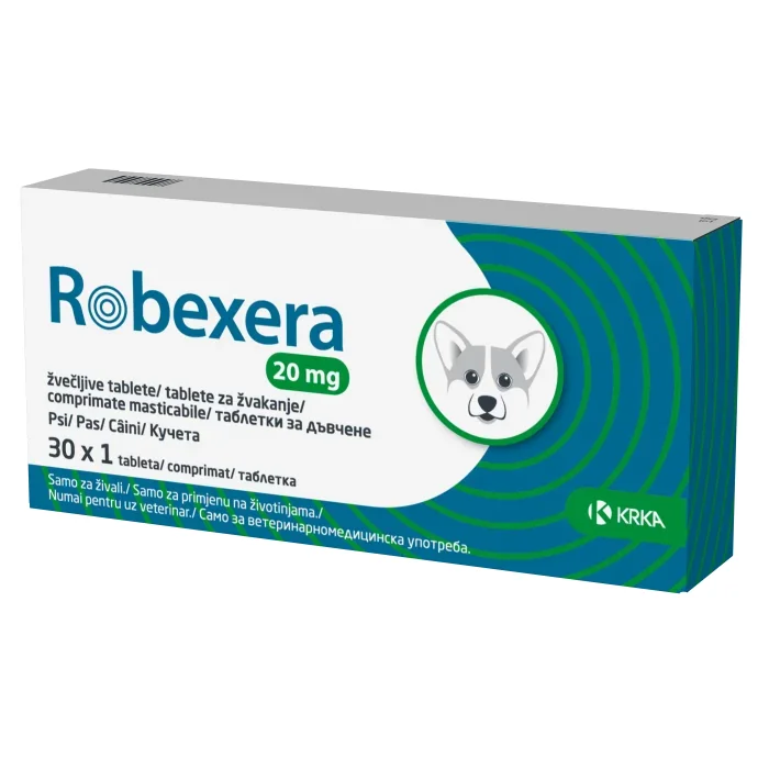 Robexera 20  mg comprimate masticabile pentru caini, 30 cp