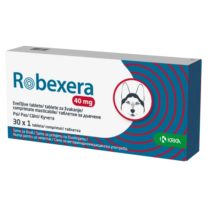 Robexera 40  mg comprimate masticabile pentru caini, 30 cp