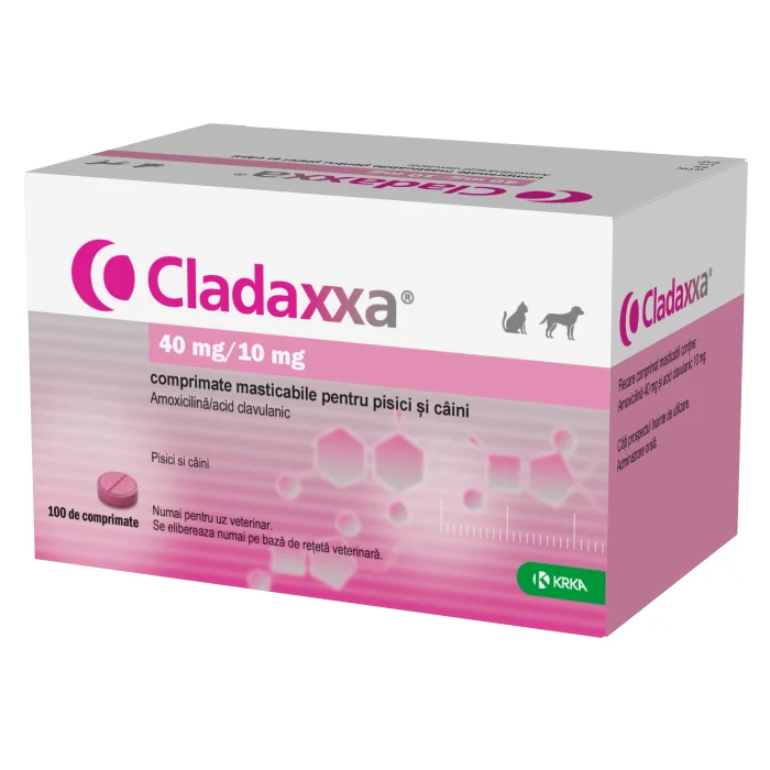 Cladaxxa 40mg 10mg caini si pisici 10 comprimate masticabile