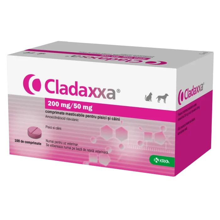 Cladaxxa 200mg 50mg caini si pisici 10 Comprimate masticabile