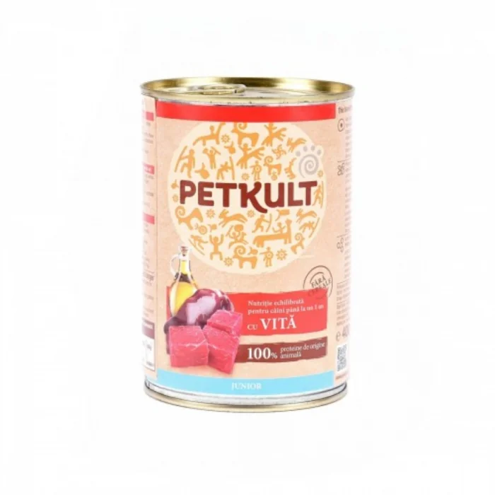 Hrana umeda Petkult Junior cu Vita 400 g