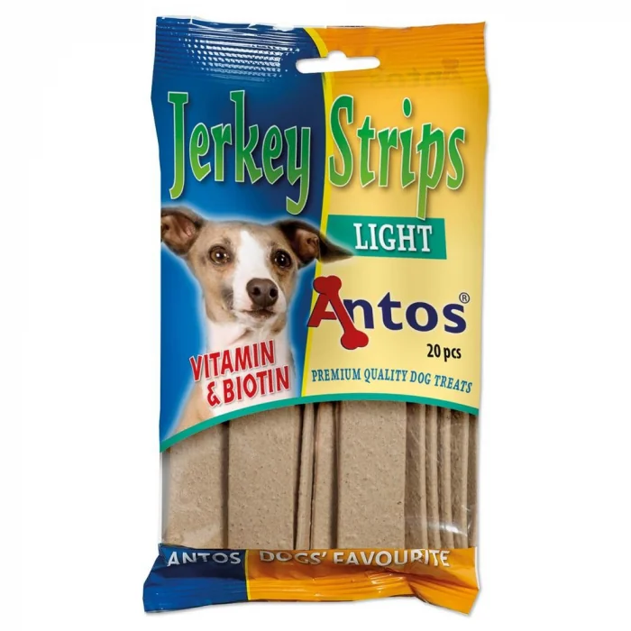 Recompense pentru caini Antos Jerkey Strips Light - 20 bucati