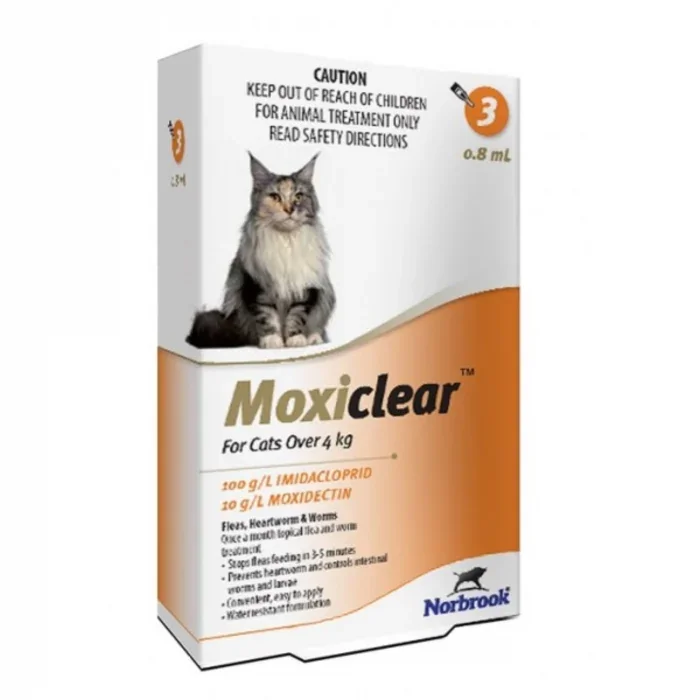 Moxiclear pipete antiparazitare pentru pisici intre 4-8 kg - 3 pipete