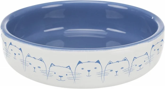 Bol ceramic 0.3 l 15 cm albastru alb