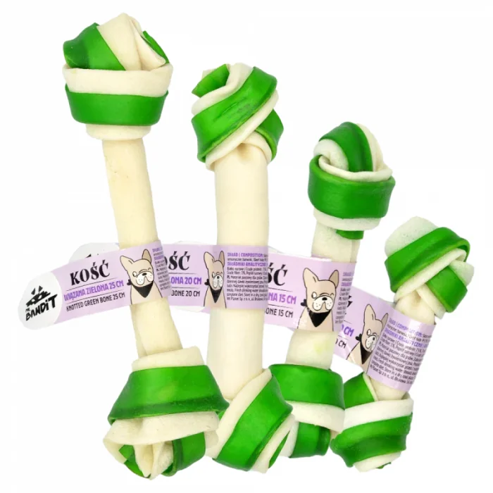 Recompensa os innodat din piele de vita alb cu verde - 25 cm