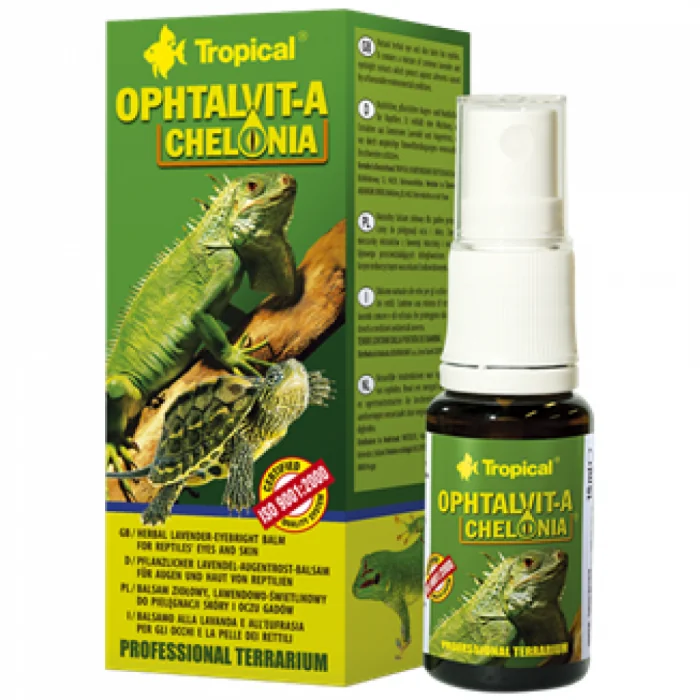 OPHTALVIT-A CHELONIA ingrijirea pielii si a ochilor reptilelor Tropical, 15 ml