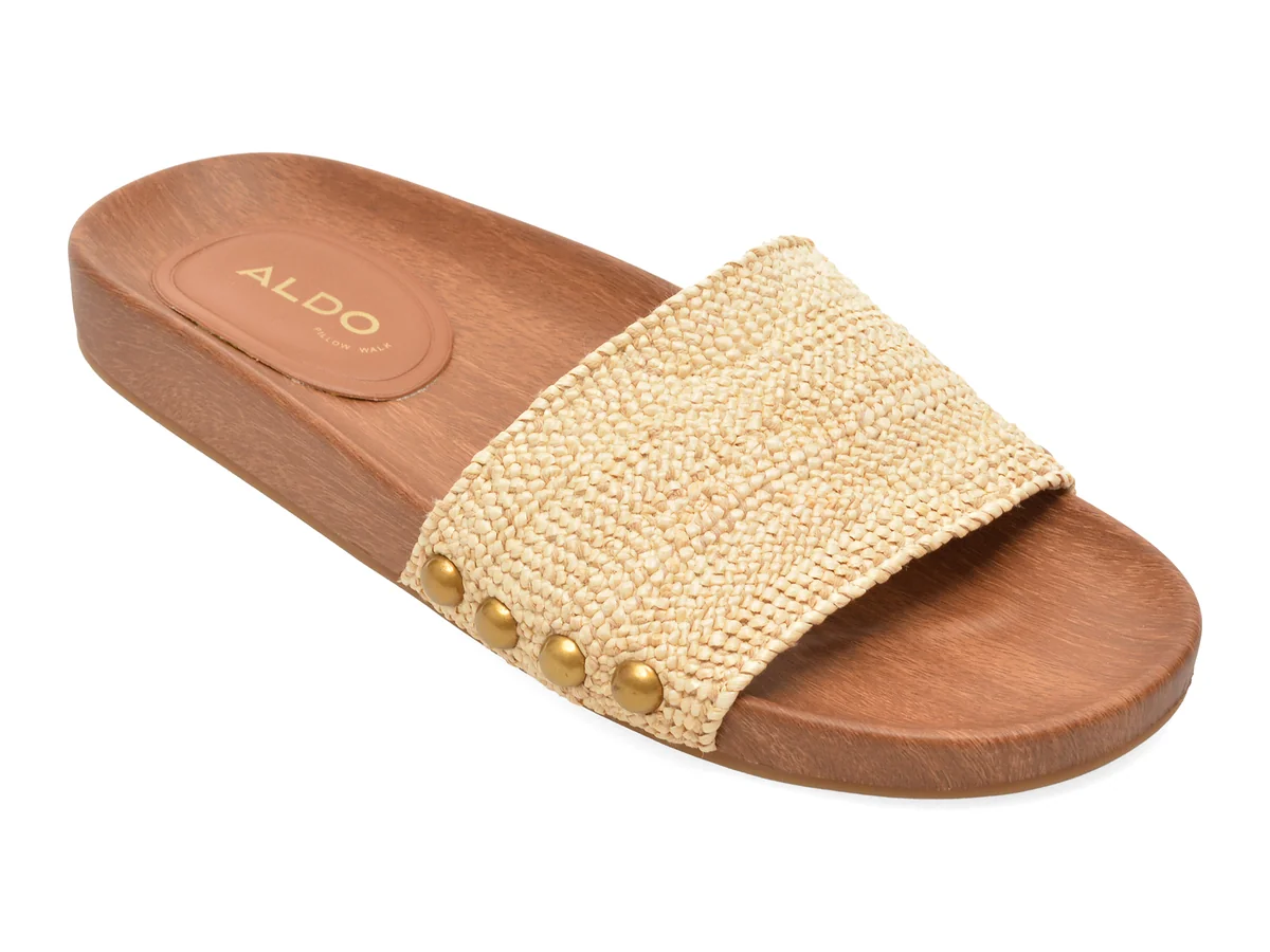 Papuci ALDO bej, ROOTED 276, din material textil
