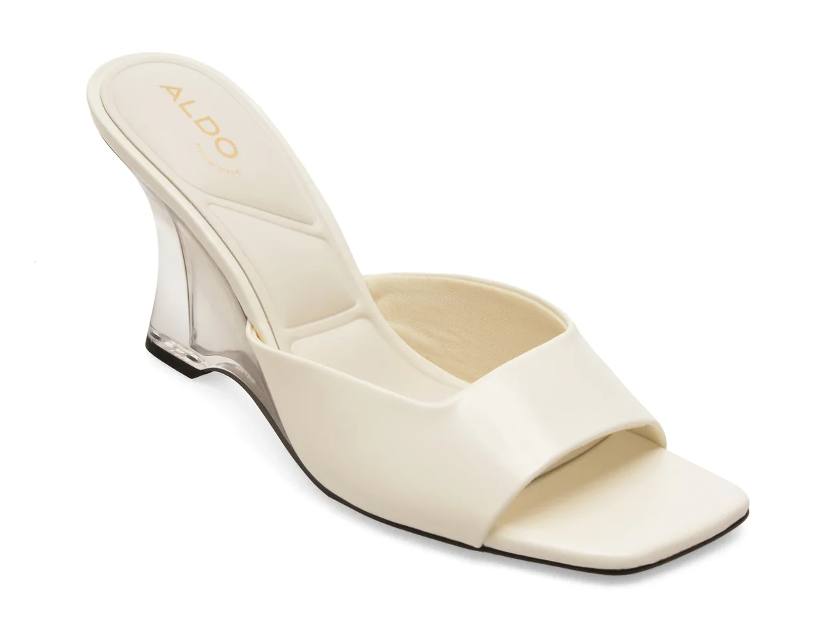 Papuci eleganti ALDO albe, LUMINAE 121, din piele ecologica