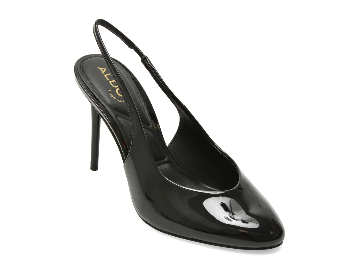 Pantofi eleganti ALDO negri, ANNALORE 001, din piele ecologica lacuita