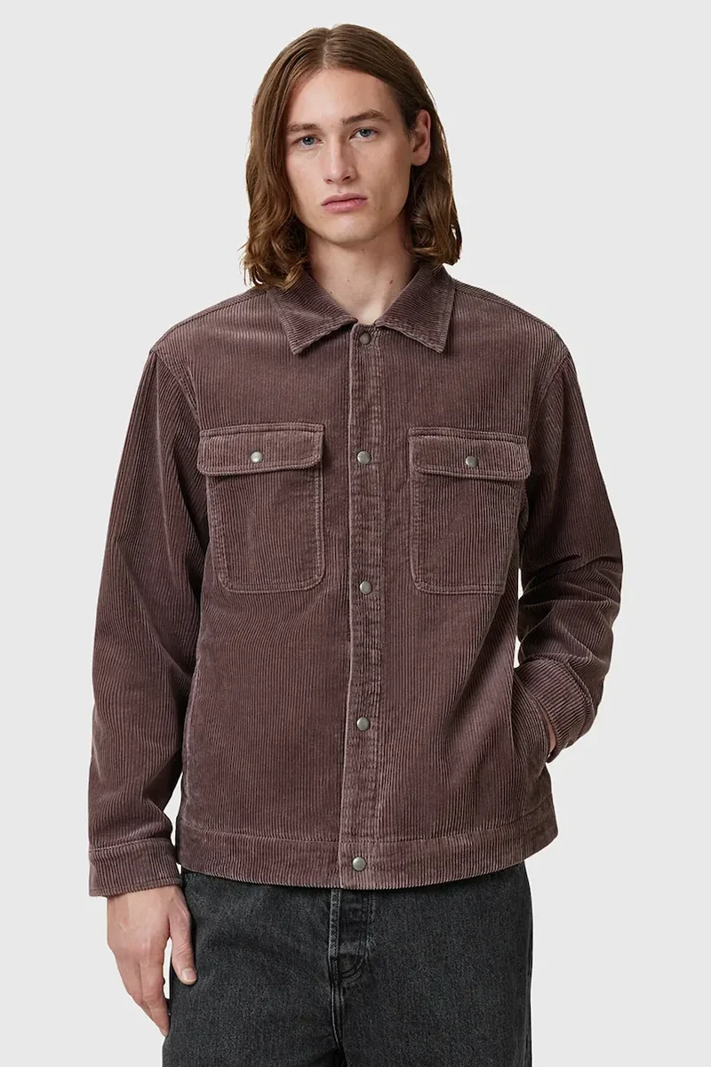AllSaints camasa din velur CASTLEFORD