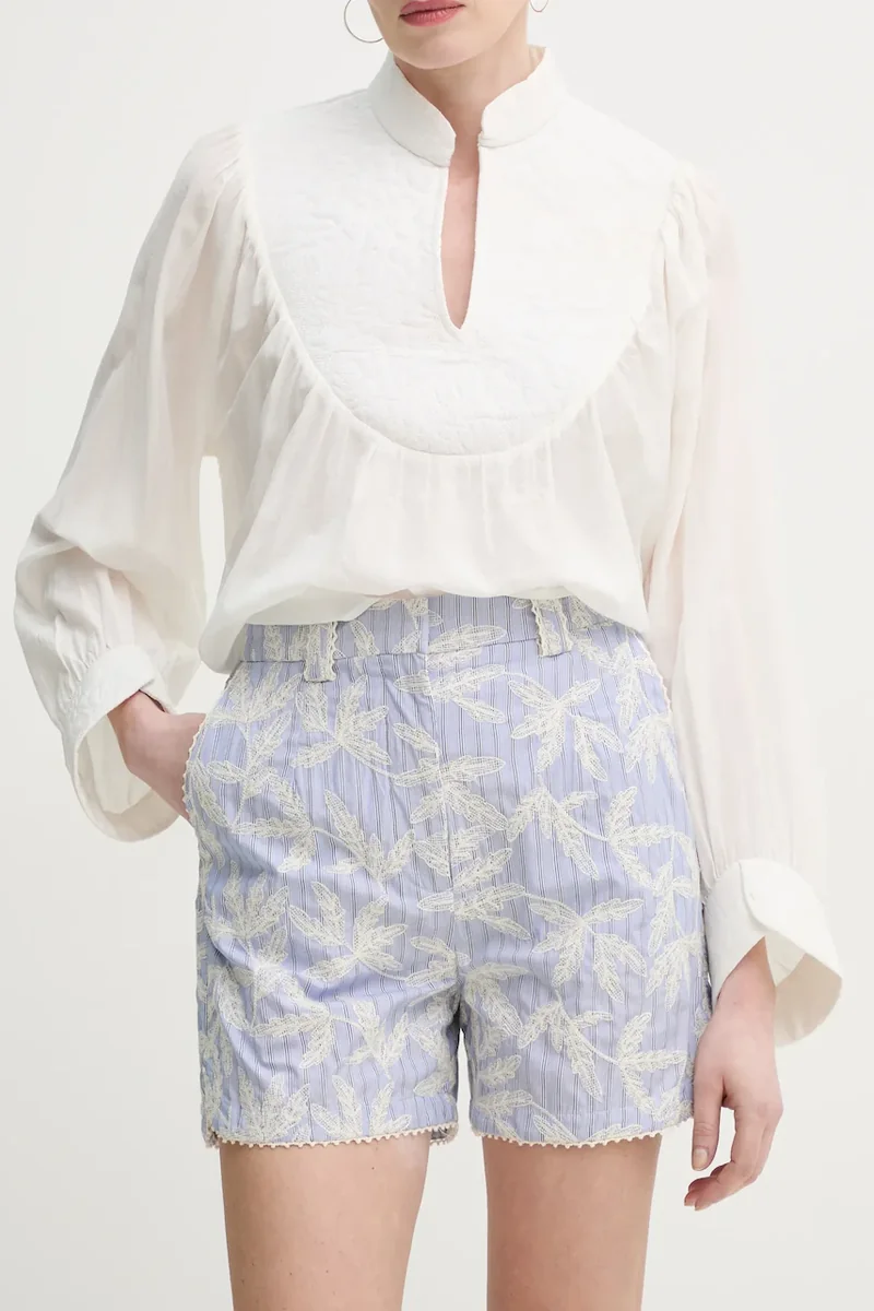 MUNTHE pantaloni scurti din bumbac FIDELMA