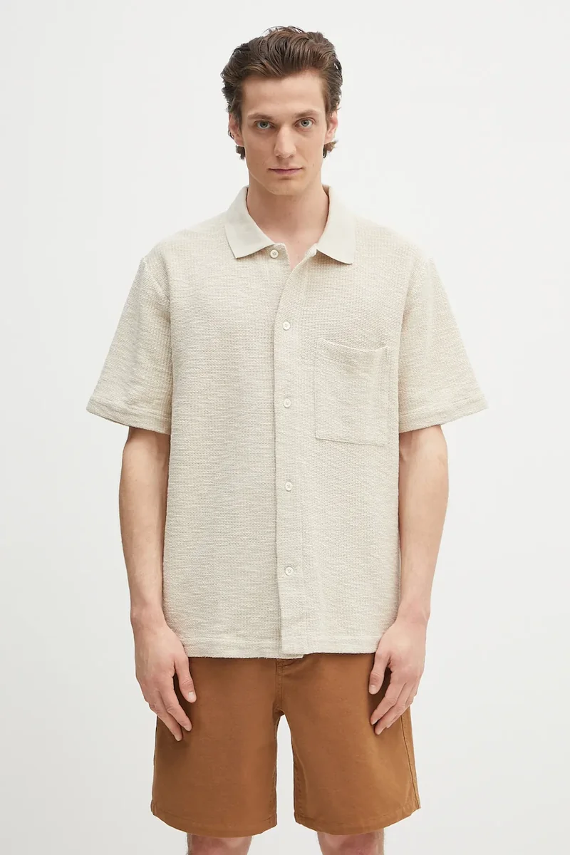 Norse Projects cămașă din bumbac Gustav Crochet Jersey Shirt