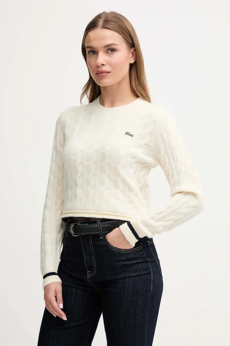 Lacoste pulover din amestec de lână