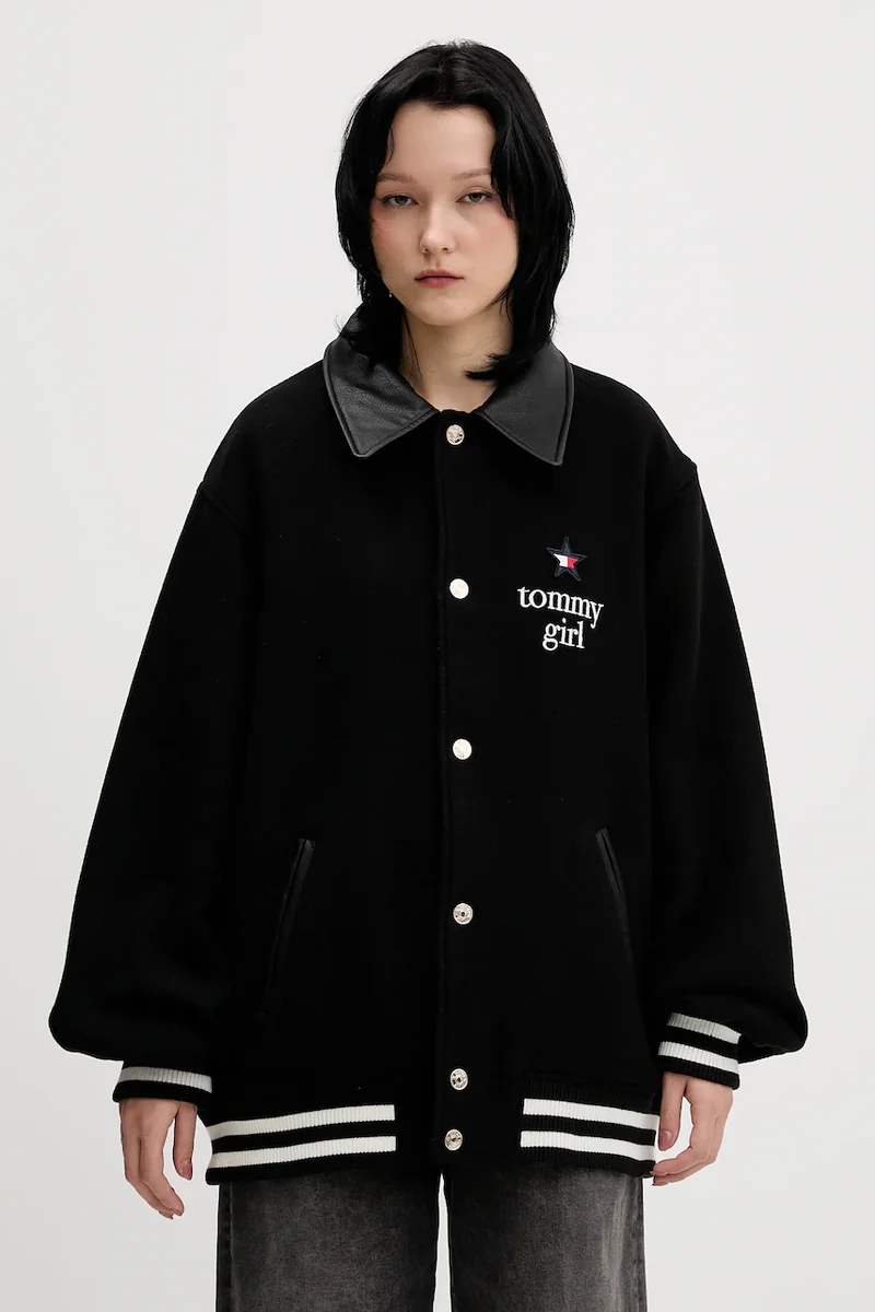 Tommy Jeans jachetă din amestec de lână
